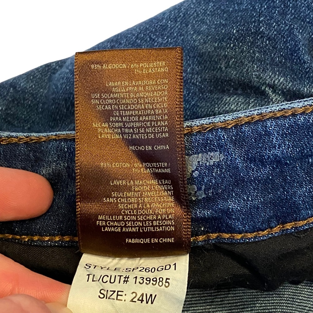KUT FROM THE KLOTH Crop Straight Leg Raw Hem Stretch Jeans Size 24W - Picture 11 of 11